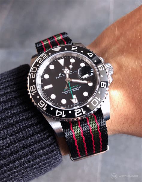 rolex gmt master 1 nato strap|Rolex GMT Master i straps.